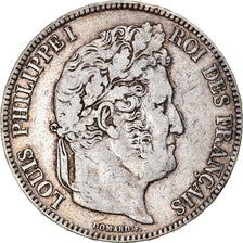 Moeda, França, Louis-Philippe, 5 Francs, 1838, Paris, VF(30-35), Prata