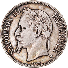 Moneta, Francia, Napoléon III, 5 Francs, 1870, Strasbourg, BB, Argento