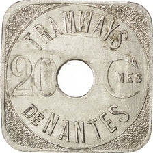 France, 20 Centimes, EF(40-45), Zinc, Elie #75.4, 4.01