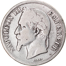 Moneta, Francja, Napoleon III, Napoléon III, 2 Francs, 1870, Paris, VF(20-25)