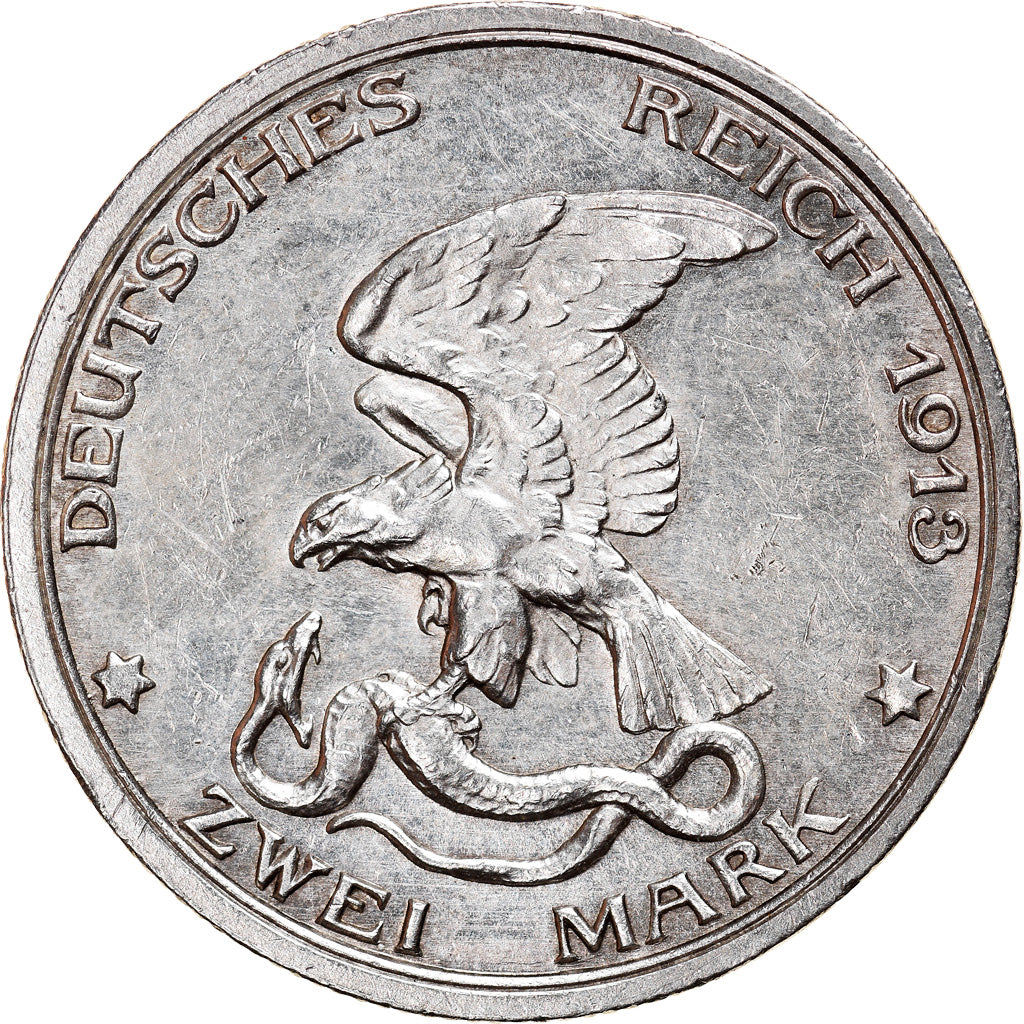 Moneta, Stati tedeschi, PRUSSIA, Wilhelm II, 2 Mark, 1913, Berlin, SPL, Argento