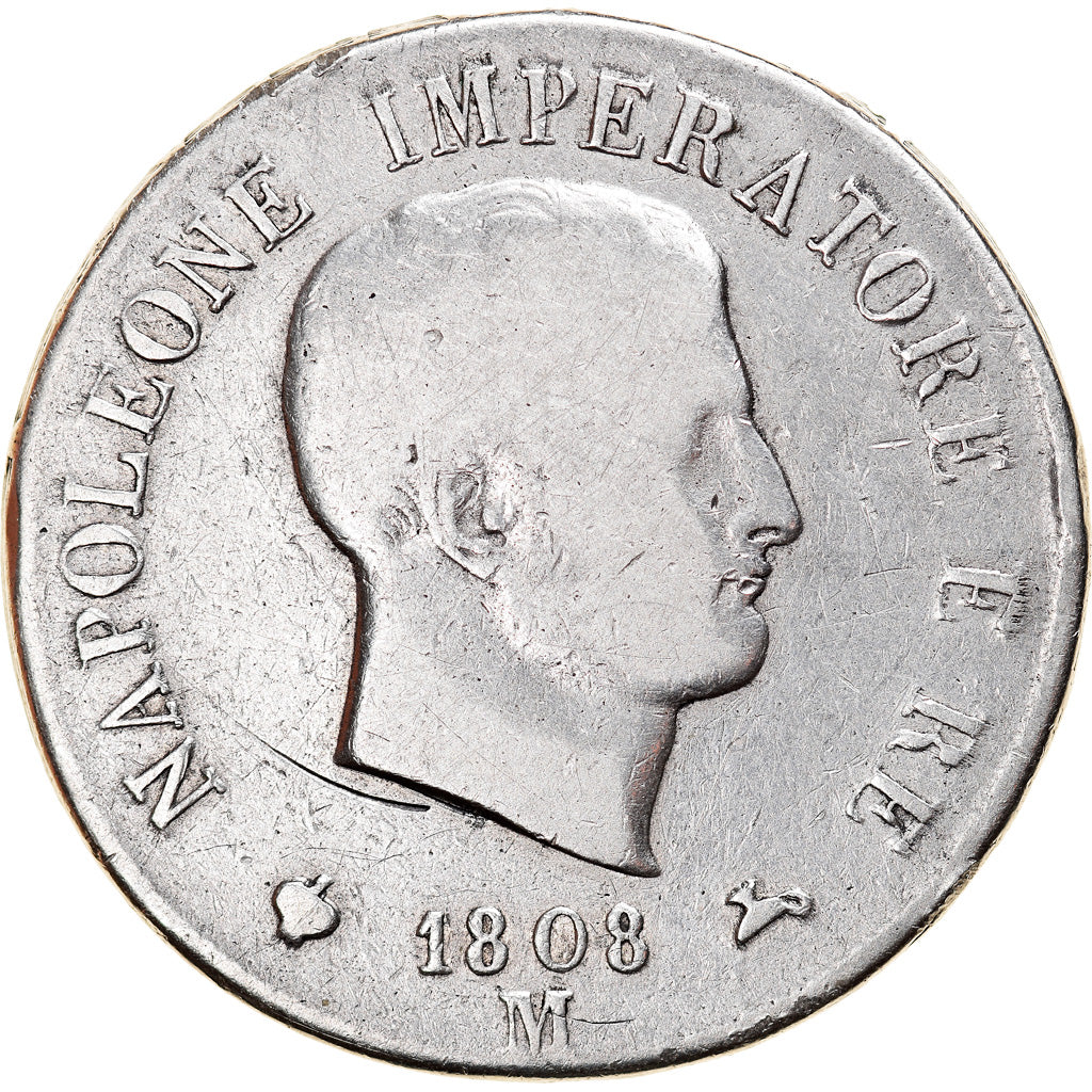 Moneta, STATI ITALIANI, KINGDOM OF NAPOLEON, Napoleon I, 5 Lire, 1808, Milan