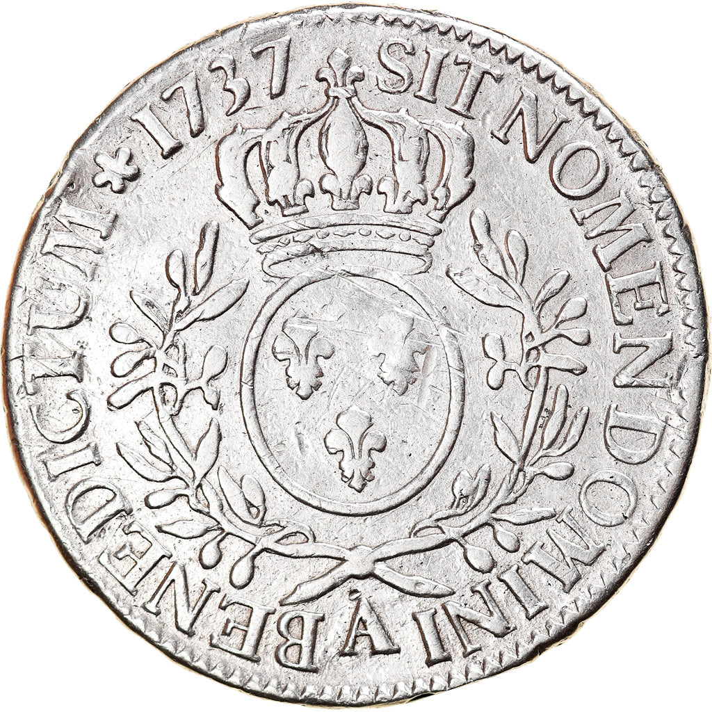 Coin, France, Louis XV, Écu aux branches d'olivier, Ecu, 1737, Paris