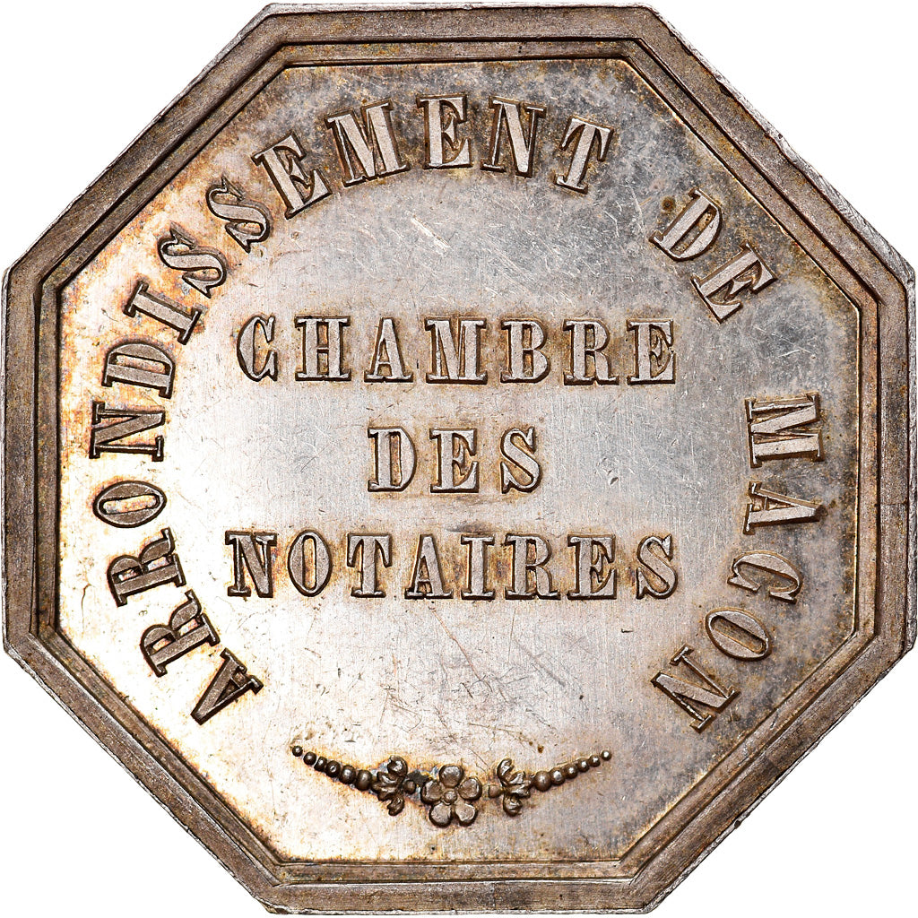 France, Token, Notaires de l'Arrondissement de Macon, MS(60-62), Silver