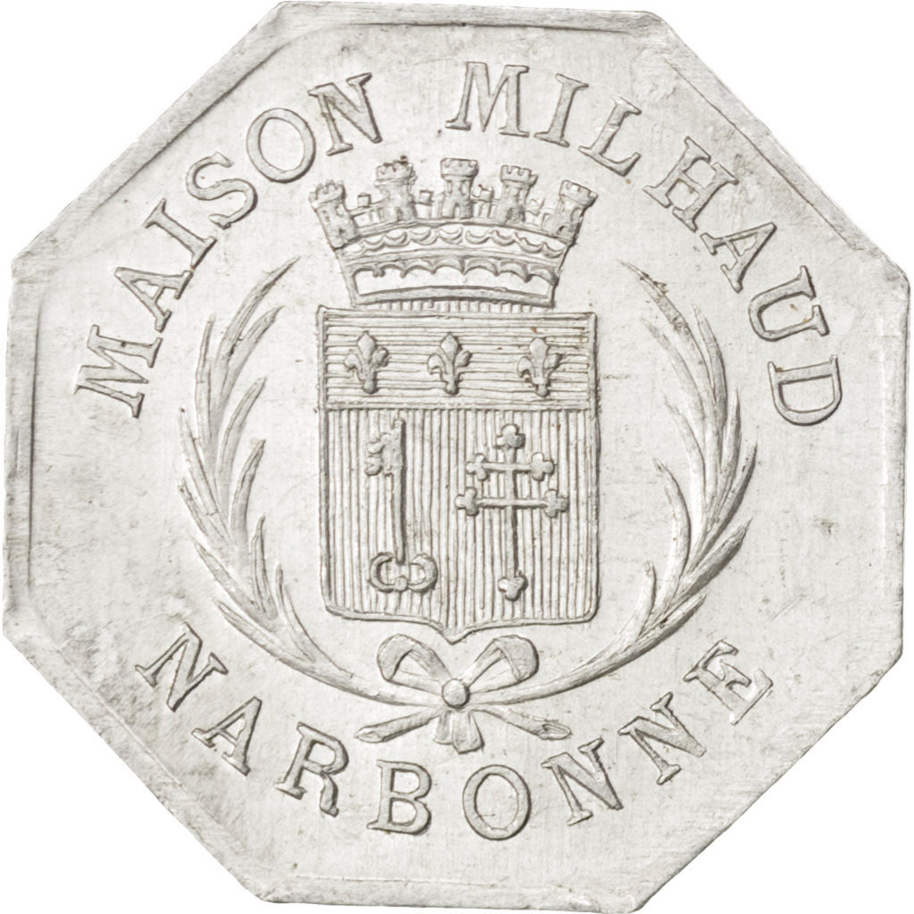 France, 10 Centimes, 1917, AU(50-53), Aluminium, Elie #50.5, 0.95