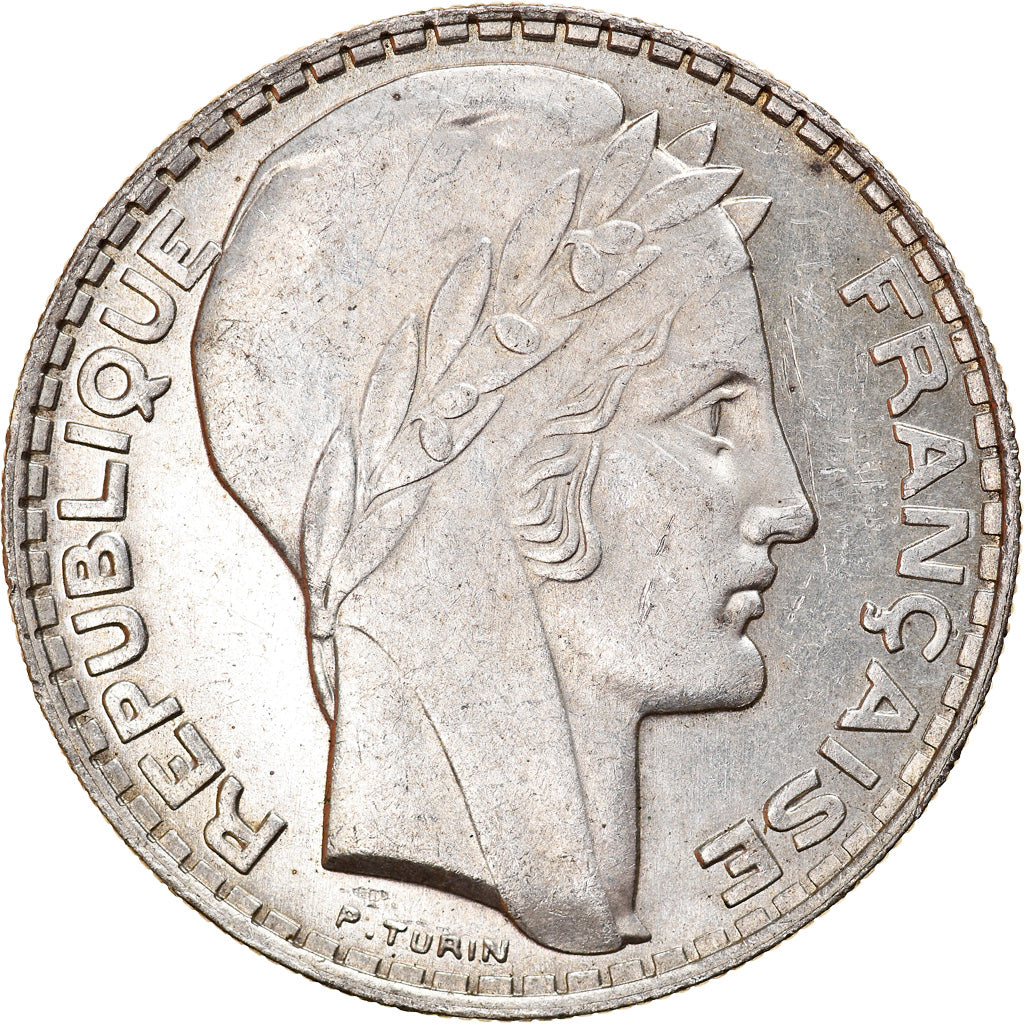 Moneda, Francia, Turin, 20 Francs, 1933, Paris, EBC+, Plata, KM:879, Gadoury:852