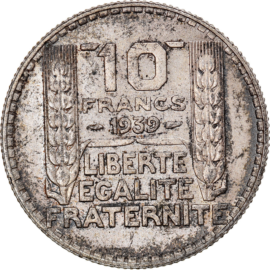Moneta, Francia, Turin, 10 Francs, 1939, Paris, SPL-, Argento, KM:878