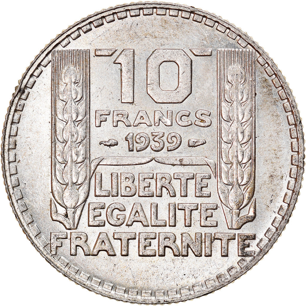 Moneda, Francia, Turin, 10 Francs, 1939, Paris, EBC, Plata, KM:878, Gadoury:801