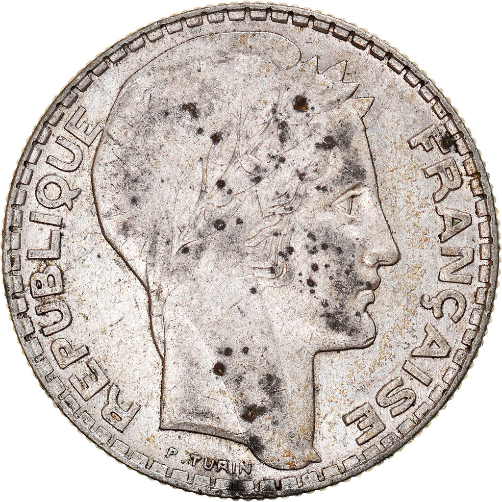 Coin, France, Turin, 10 Francs, 1937, Paris, EF(40-45), Silver, KM:878
