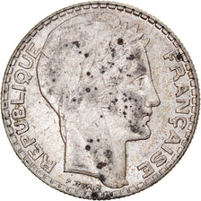 Moneda, Francia, Turin, 10 Francs, 1937, Paris, MBC, Plata, KM:878, Gadoury:801
