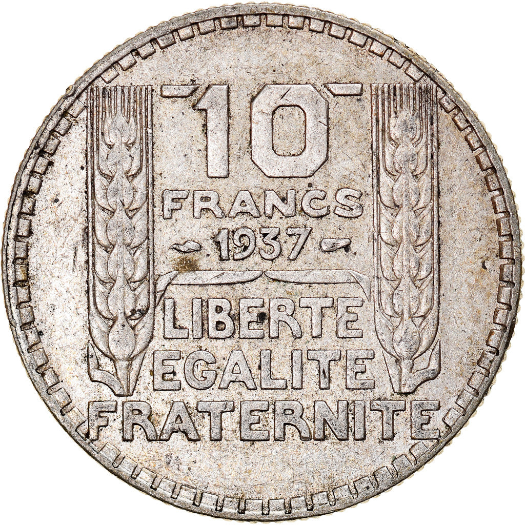 Coin, France, Turin, 10 Francs, 1937, Paris, EF(40-45), Silver, KM:878