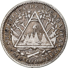 Monnaie, Nicaragua, 10 Centavos, 1887, Heaton, Birmingham, TTB, Argent, KM:6