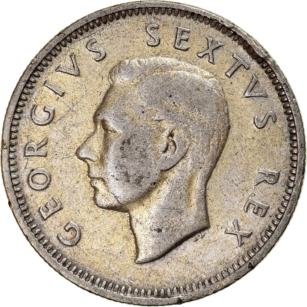 Coin, South Africa, George VI, Shilling, 1951, EF(40-45), Silver, KM:37.2