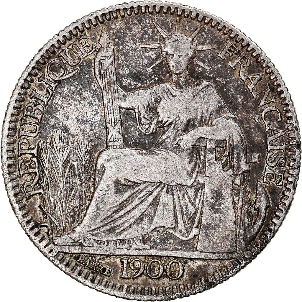 Coin, FRENCH INDO-CHINA, 10 Cents, 1900, Paris, VF(30-35), Silver, KM:9