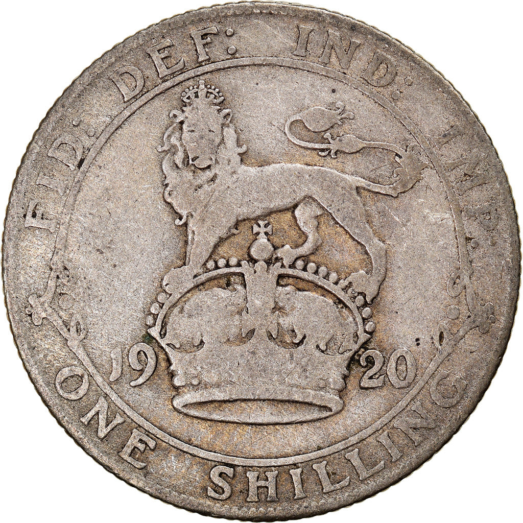 Monnaie, Grande-Bretagne, George V, Shilling, 1920, TB, Argent, KM:816a