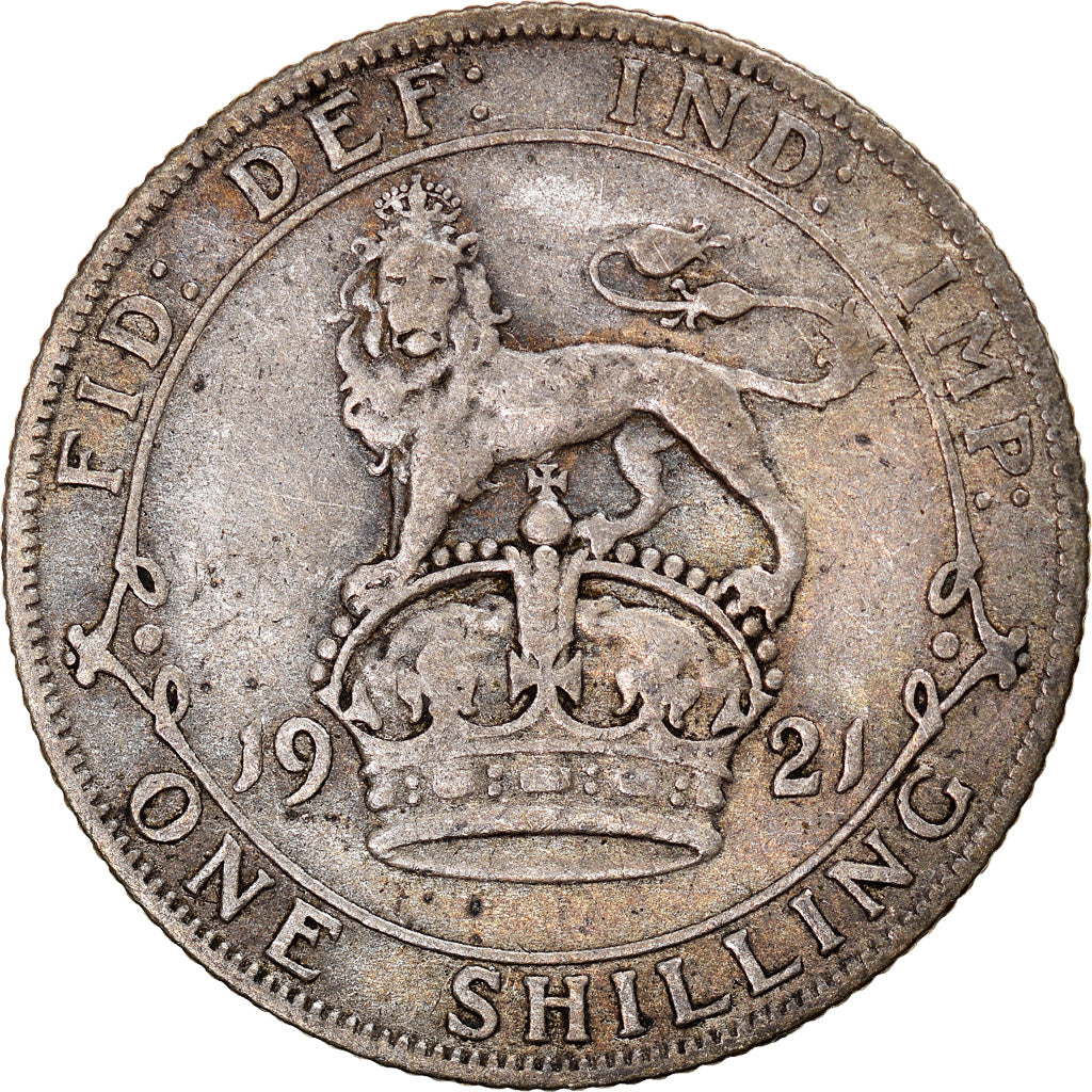 Moneta, Gran Bretagna, George V, Shilling, 1921, MB, Argento, KM:816a