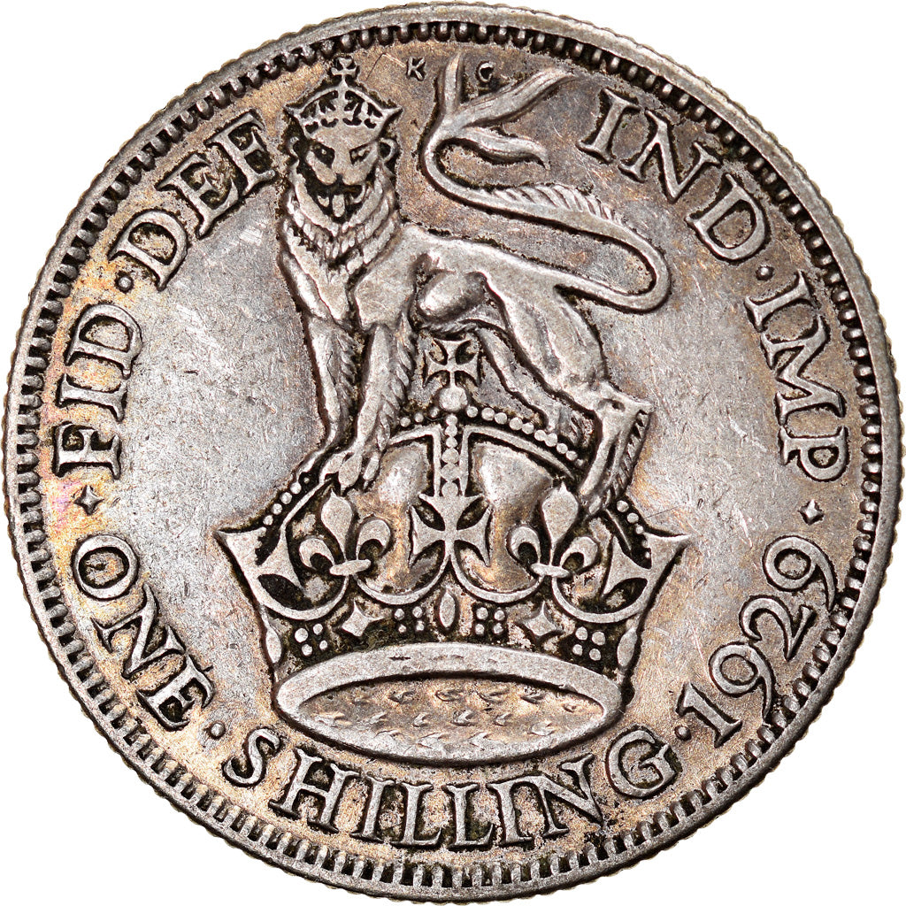 Coin, Great Britain, George V, Shilling, 1929, EF(40-45), Silver, KM:833