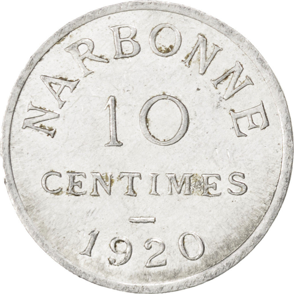 France, 10 Centimes, 1920, AU(50-53), Aluminium, Elie #10.1a, 0.91