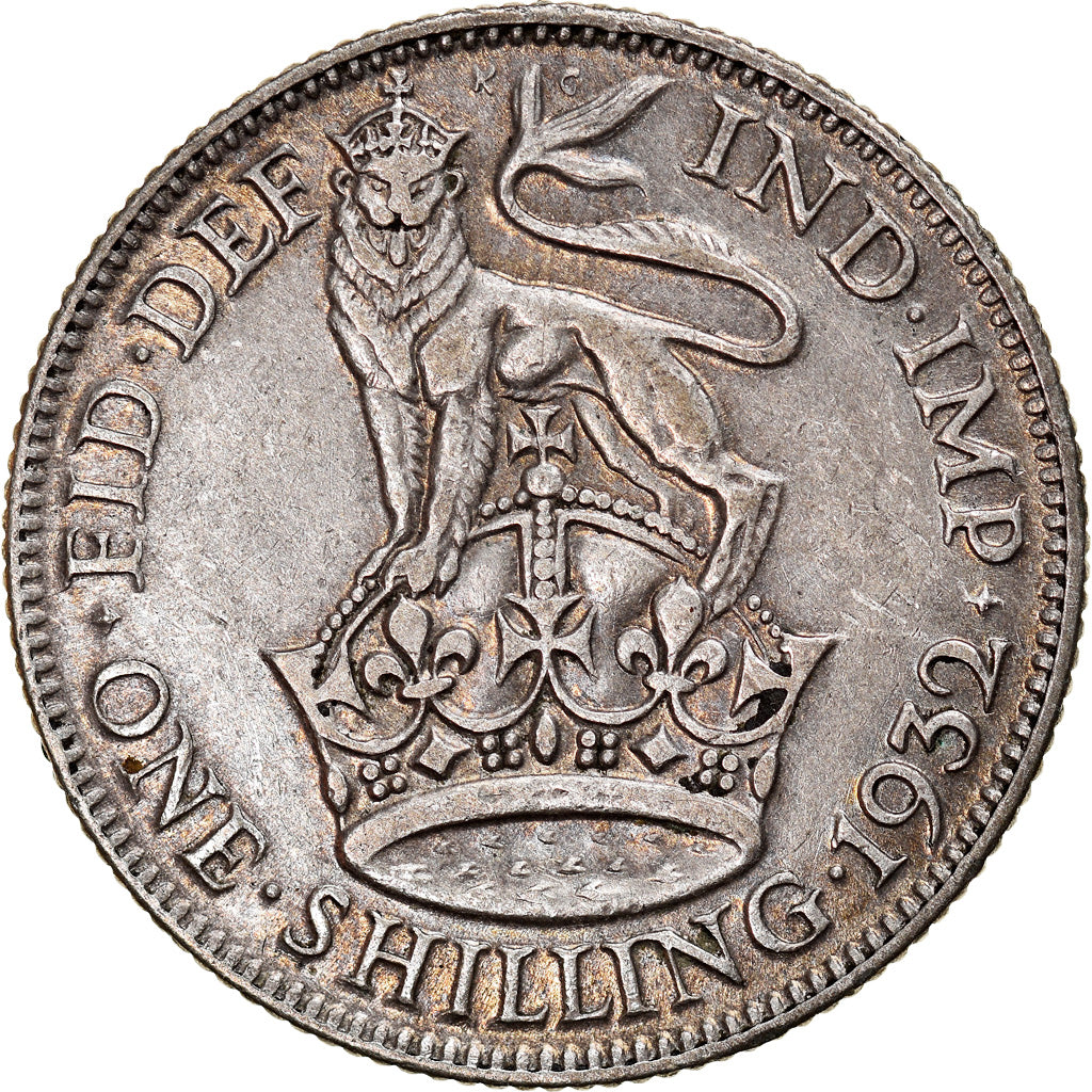 Coin, Great Britain, George V, Shilling, 1932, EF(40-45), Silver, KM:833