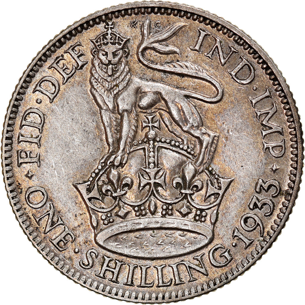 Coin, Great Britain, George V, Shilling, 1933, EF(40-45), Silver, KM:833