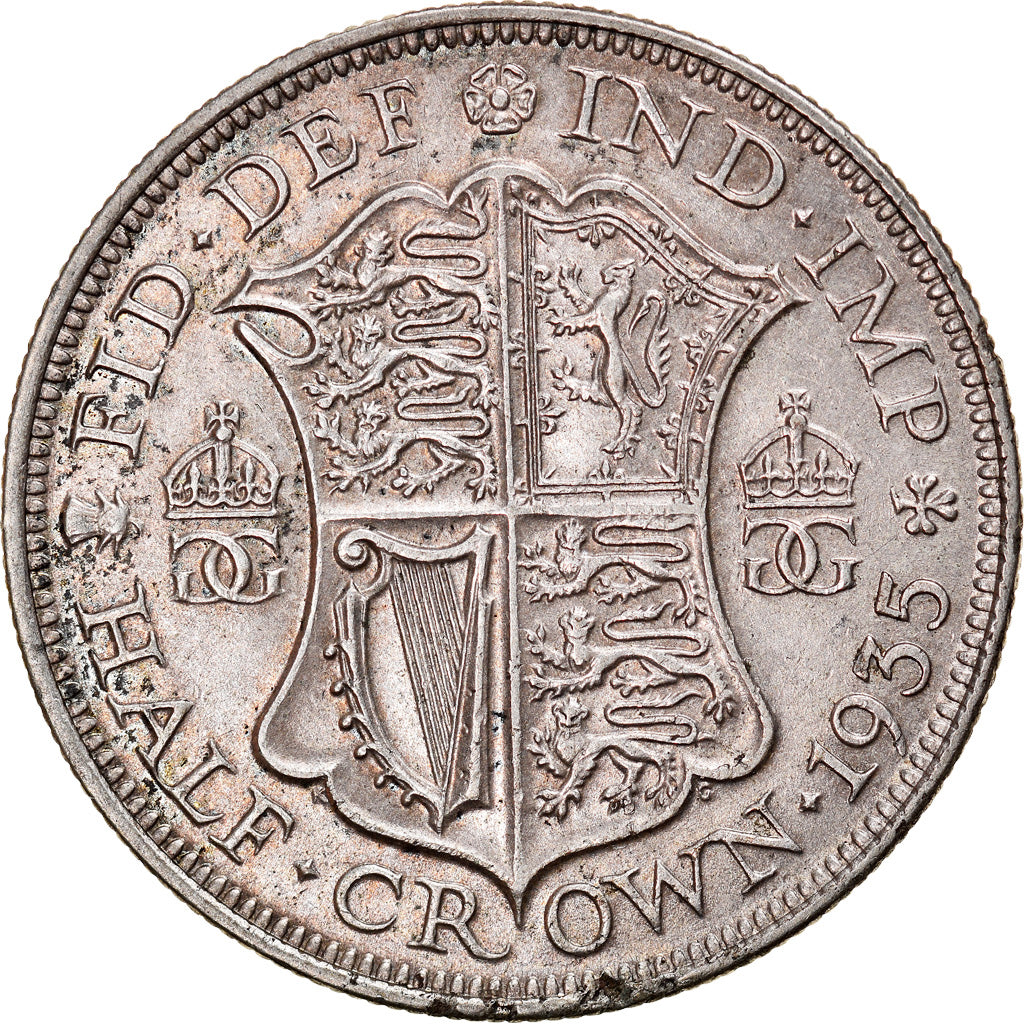 Coin, Great Britain, George V, 1/2 Crown, 1935, EF(40-45), Silver, KM:835