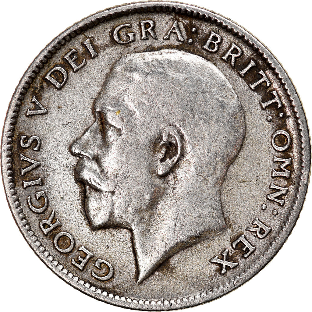 Coin, Great Britain, George V, 6 Pence, 1921, VF(30-35), Silver, KM:815a.1