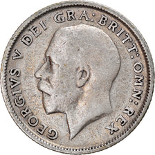 Moneta, Gran Bretagna, George V, 6 Pence, 1924, MB+, Argento, KM:815a.1