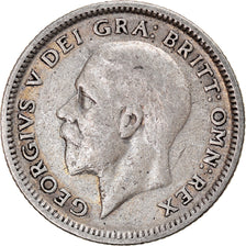 Coin, Great Britain, George V, 6 Pence, 1926, EF(40-45), Silver, KM:815a.2