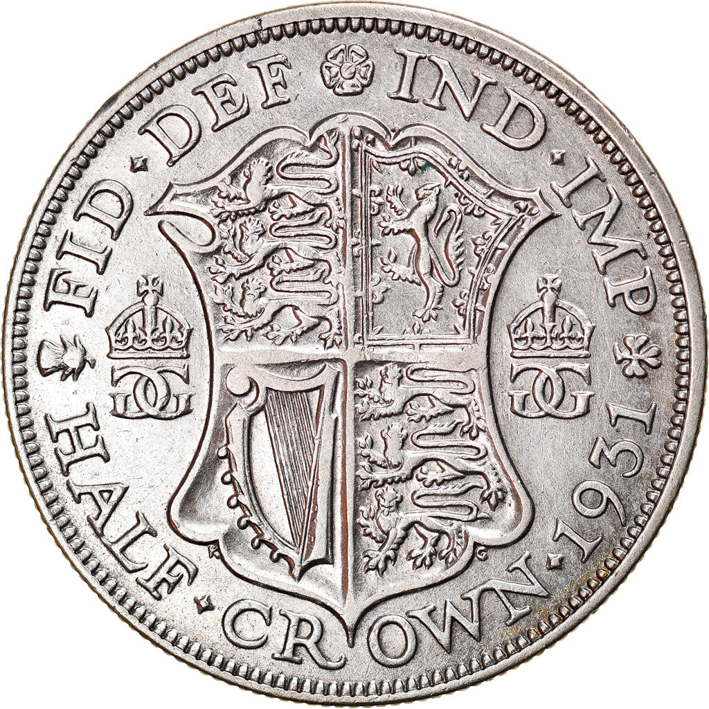 Coin, Great Britain, George V, 1/2 Crown, 1931, EF(40-45), Silver, KM:835