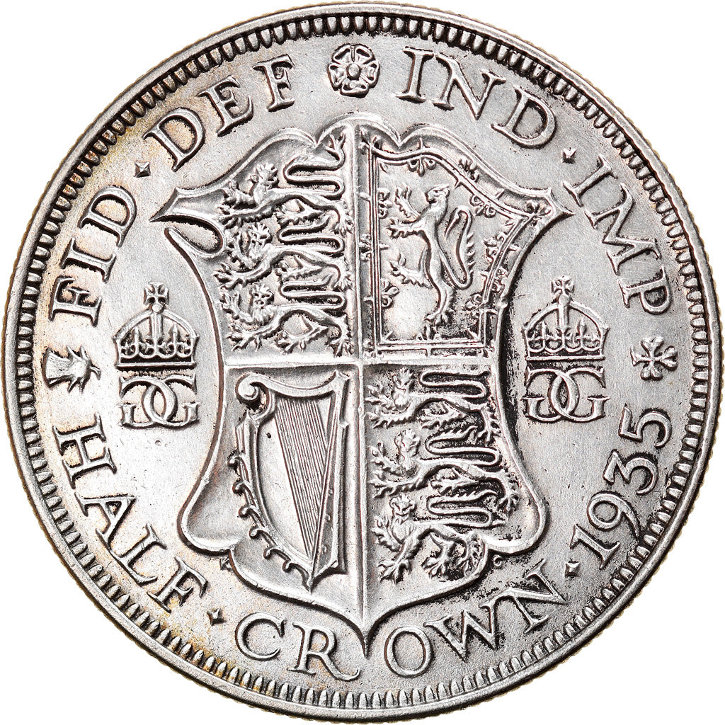Coin, Great Britain, George V, 1/2 Crown, 1935, EF(40-45), Silver, KM:835