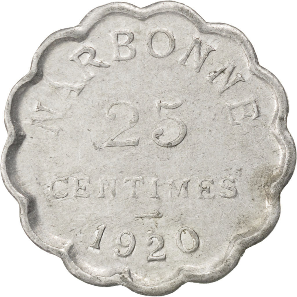 France, 25 Centimes, 1920, EF(40-45), Aluminium, Elie #10.2, 1.10