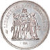 Moeda, França, Hercule, 50 Francs, 1977, Paris, MS(60-62), Prata, KM:941.1
