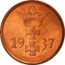 Coin, DANZIG, Pfennig, 1937, Warsaw, AU(55-58), Bronze, KM:140