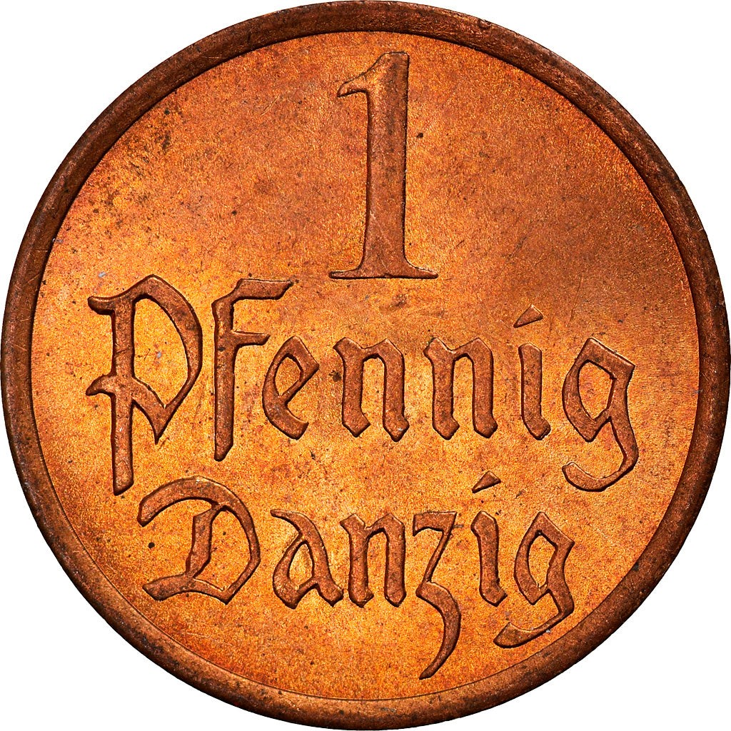 Coin, DANZIG, Pfennig, 1937, Warsaw, AU(55-58), Bronze, KM:140