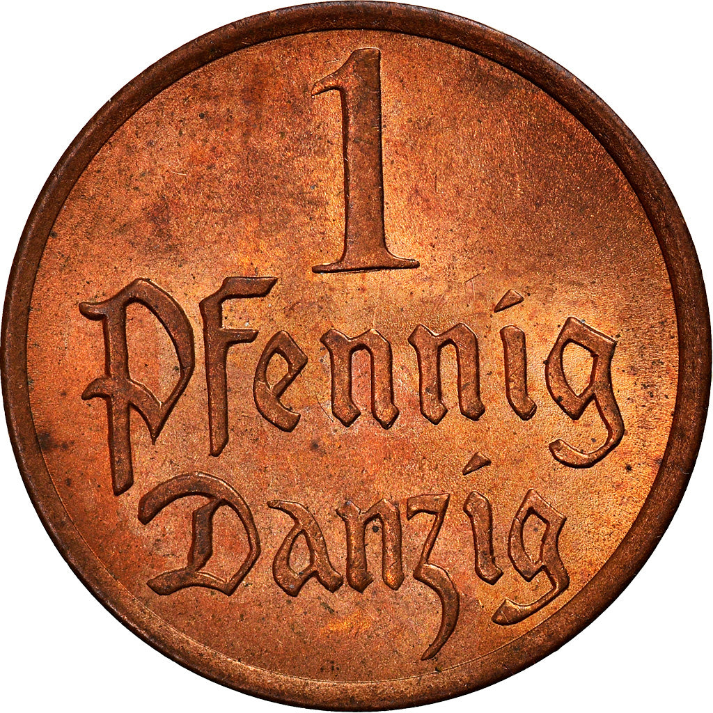 Coin, DANZIG, Pfennig, 1937, Warsaw, AU(55-58), Bronze, KM:140