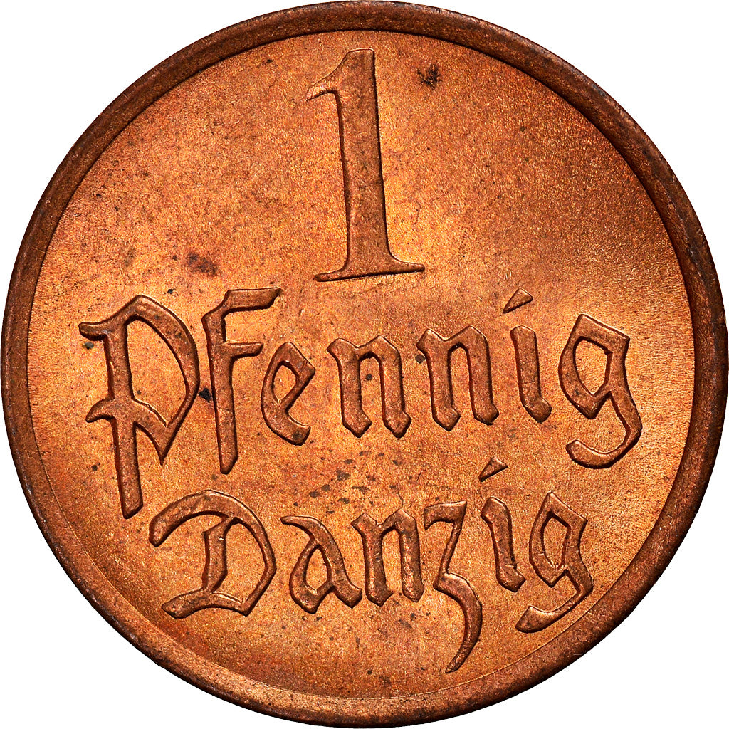 Coin, DANZIG, Pfennig, 1937, Warsaw, AU(55-58), Bronze, KM:140