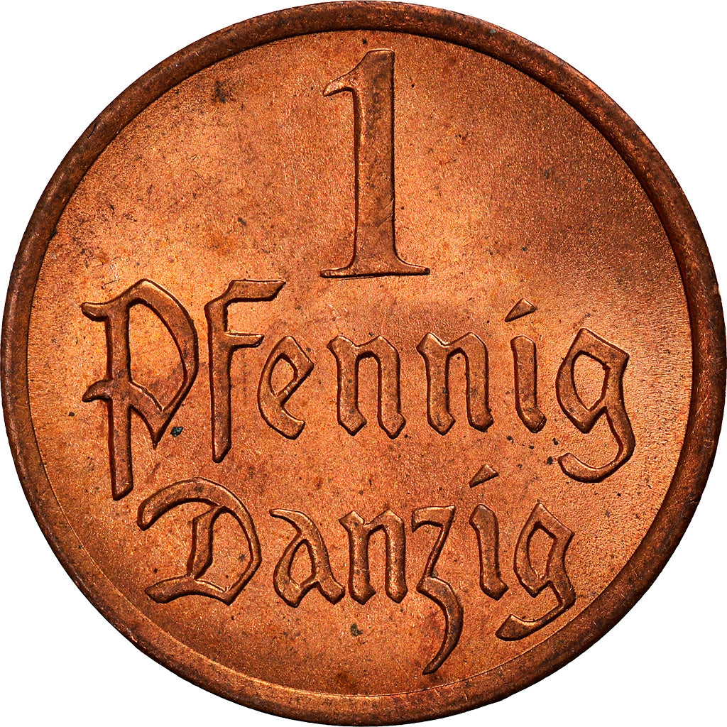 Coin, DANZIG, Pfennig, 1937, Warsaw, AU(55-58), Bronze, KM:140