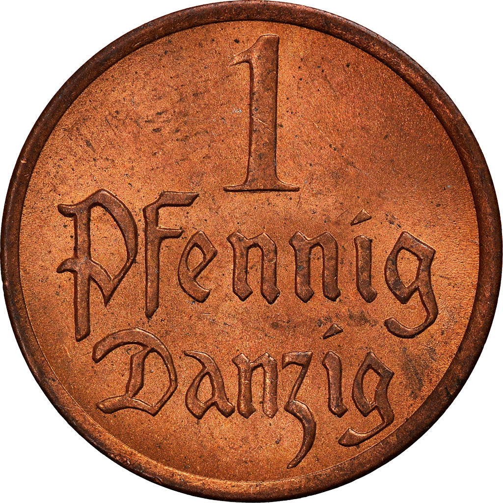 Coin, DANZIG, Pfennig, 1937, Warsaw, AU(55-58), Bronze, KM:140