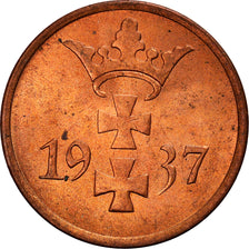 Münze, DANZIG, Pfennig, 1937, Warsaw, VZ, Bronze, KM:140