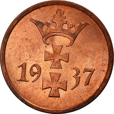 Coin, DANZIG, Pfennig, 1937, Warsaw, AU(55-58), Bronze, KM:140
