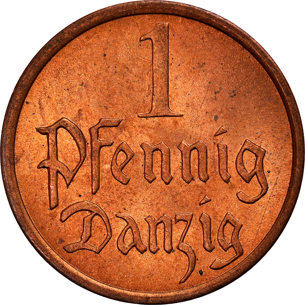 Coin, DANZIG, Pfennig, 1937, Warsaw, AU(55-58), Bronze, KM:140