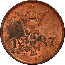 Coin, DANZIG, Pfennig, 1937, Warsaw, AU(55-58), Bronze, KM:140