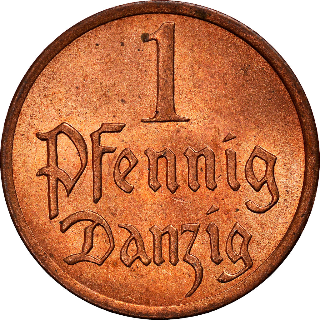 Coin, DANZIG, Pfennig, 1937, Warsaw, AU(55-58), Bronze, KM:140