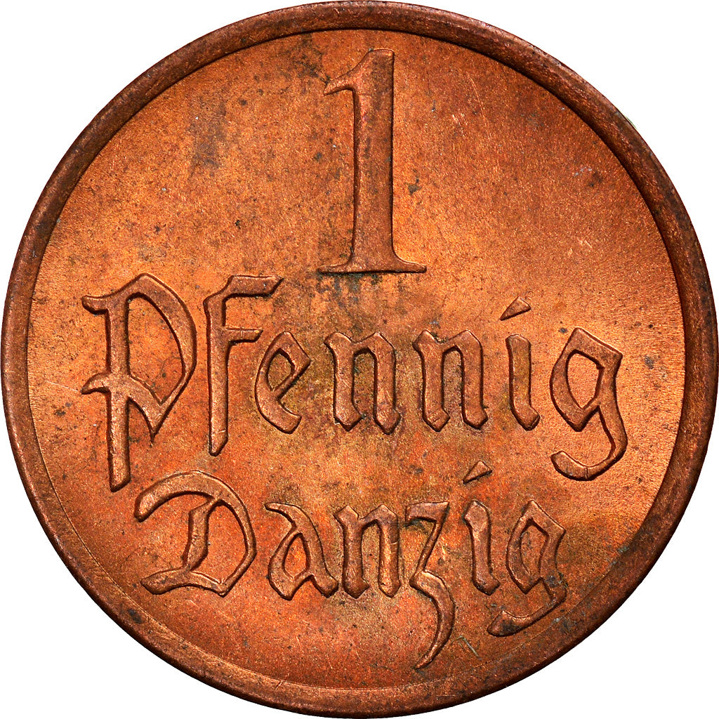 Coin, DANZIG, Pfennig, 1937, Warsaw, AU(55-58), Bronze, KM:140
