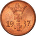 Coin, DANZIG, Pfennig, 1937, Warsaw, AU(55-58), Bronze, KM:140