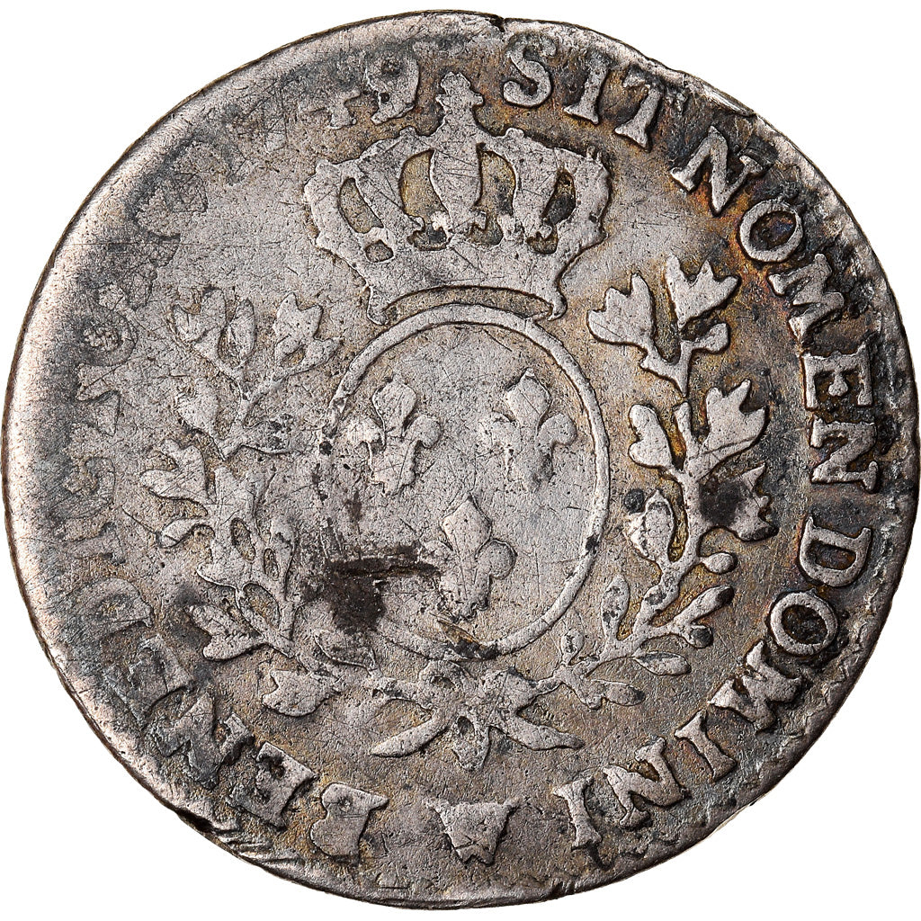 Munten, Frankrijk, Louis XV, 1/10 Écu au bandeau, 12 Sols, 1/10 ECU, 1749