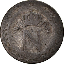 Moneda, Francia, Napoléon I, 10 Centimes, 1809, Paris, BC+, Vellón, KM:676.1
