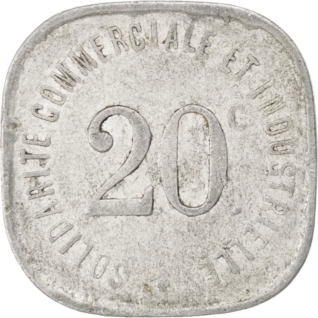 Neuilly-sur-Seine, Solidarité Commerciale et Industrielle, 20 Centimes 1918, Eli