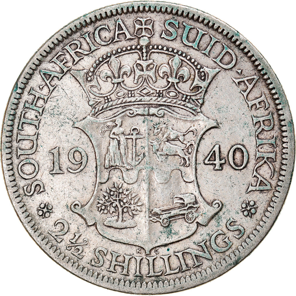 Munten, Zuid Afrika, George VI, 2-1/2 Shillings, 1940, Pretoria, FR+, Zilver