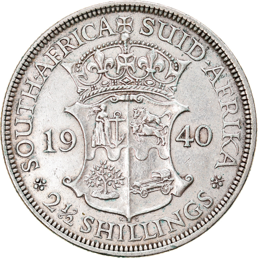 Coin, South Africa, George VI, 2-1/2 Shillings, 1940, Pretoria, EF(40-45)